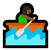 🚣🏾‍♀️ woman rowing boat: medium-dark skin tone display on Windows